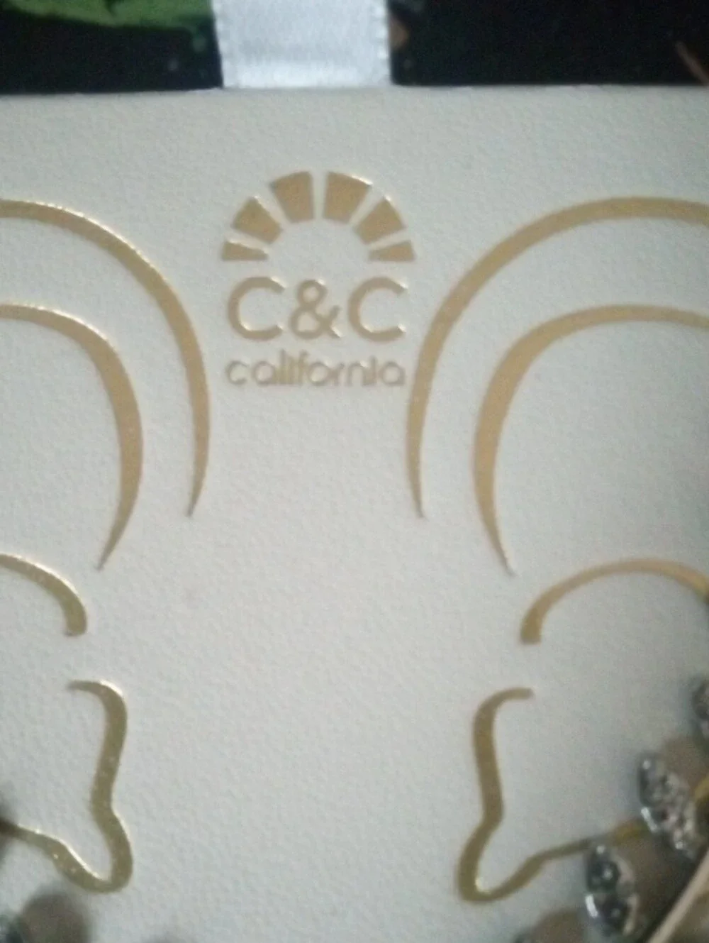 C&C California Crystal Leaf Ear Climber Earrings Set Silver and Gold Tone New - Picture 4 of 10